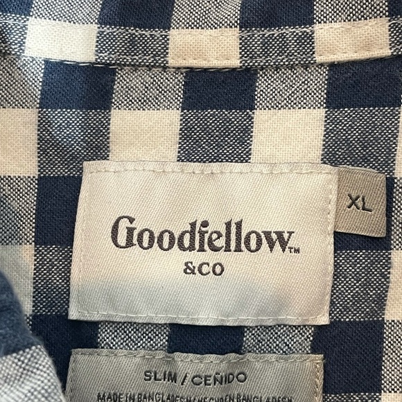 Men’s Goodfellow and Co shirt. Blue checkerboard XL. GUC - Picture 2 of 3
